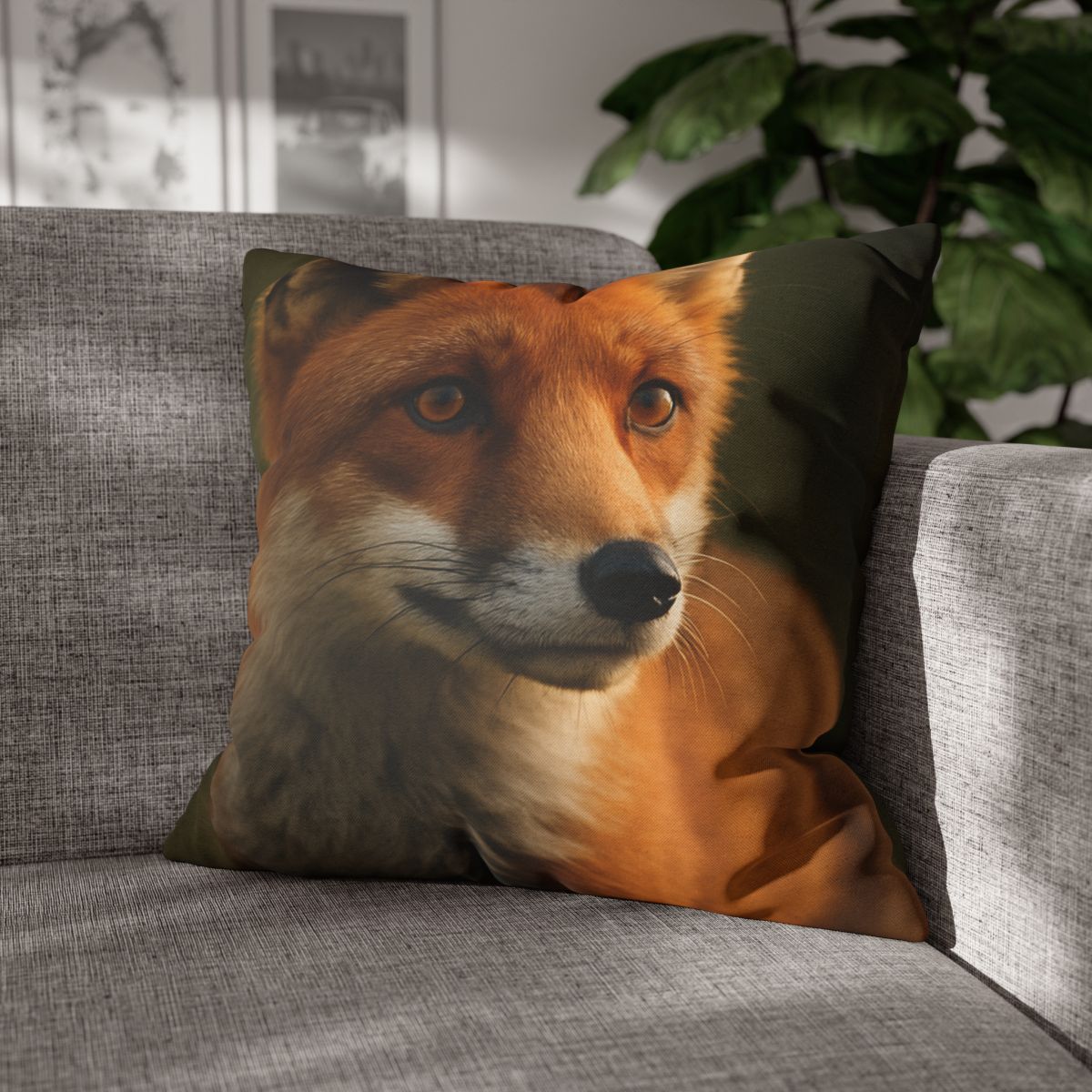 Crimson Whisper Red Fox stylish decorative pillowcases