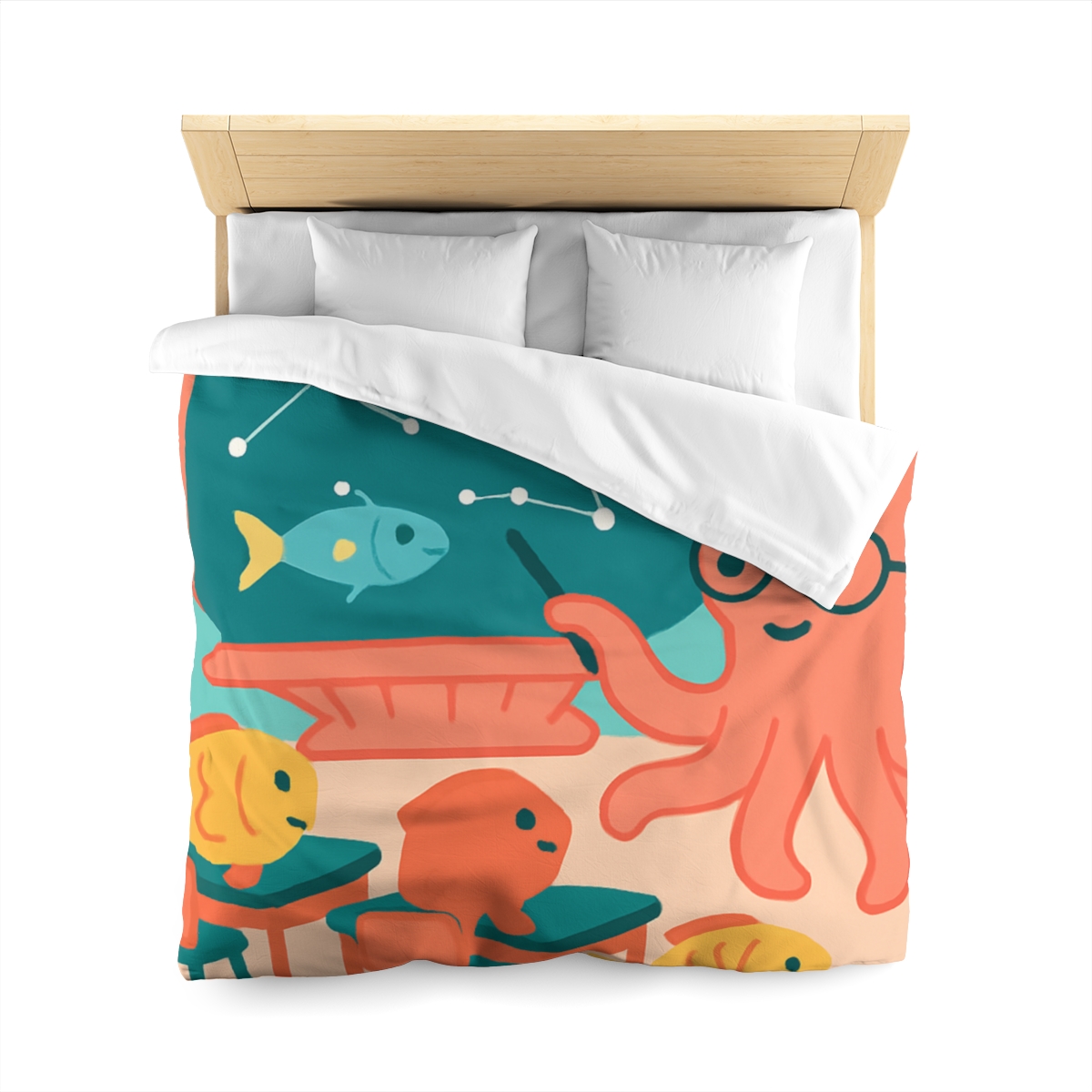 Cosmic Coral Classroom stylish duvet covers