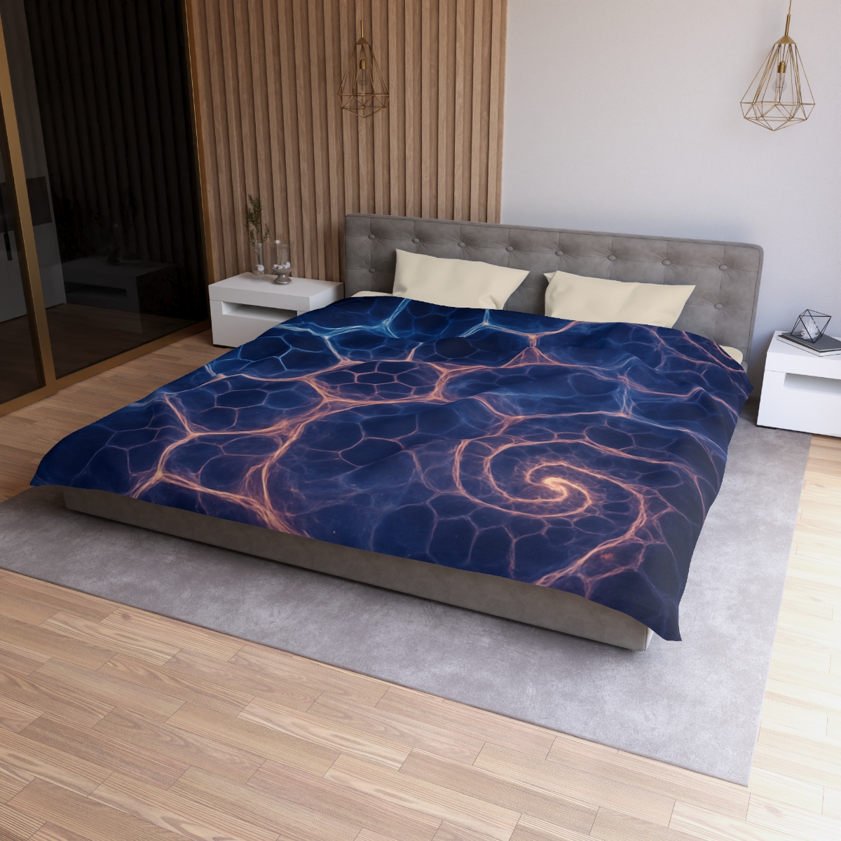 Fractal Nebula Lattice duvets for gifts