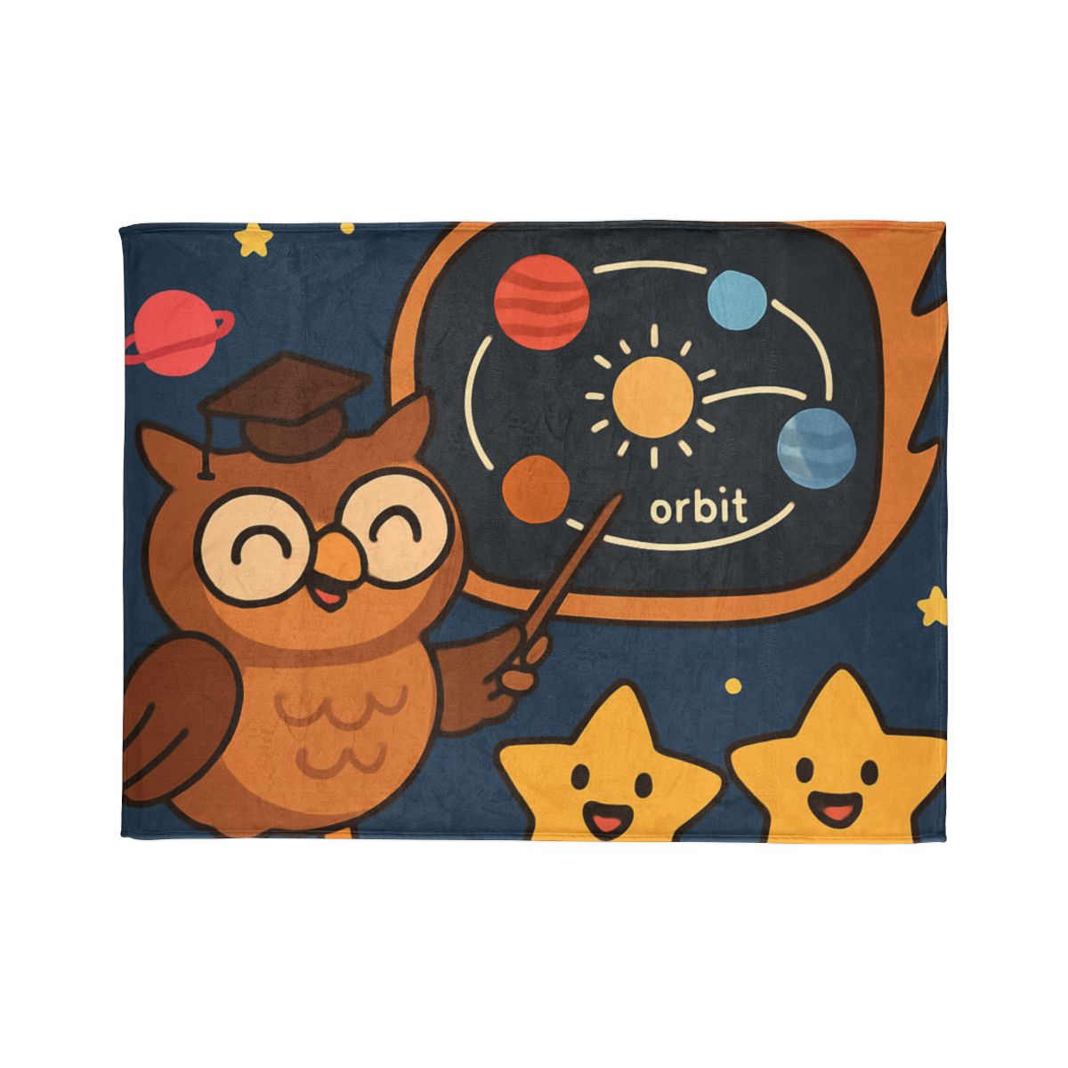 Comet Classroom Owl stylish throw blankets