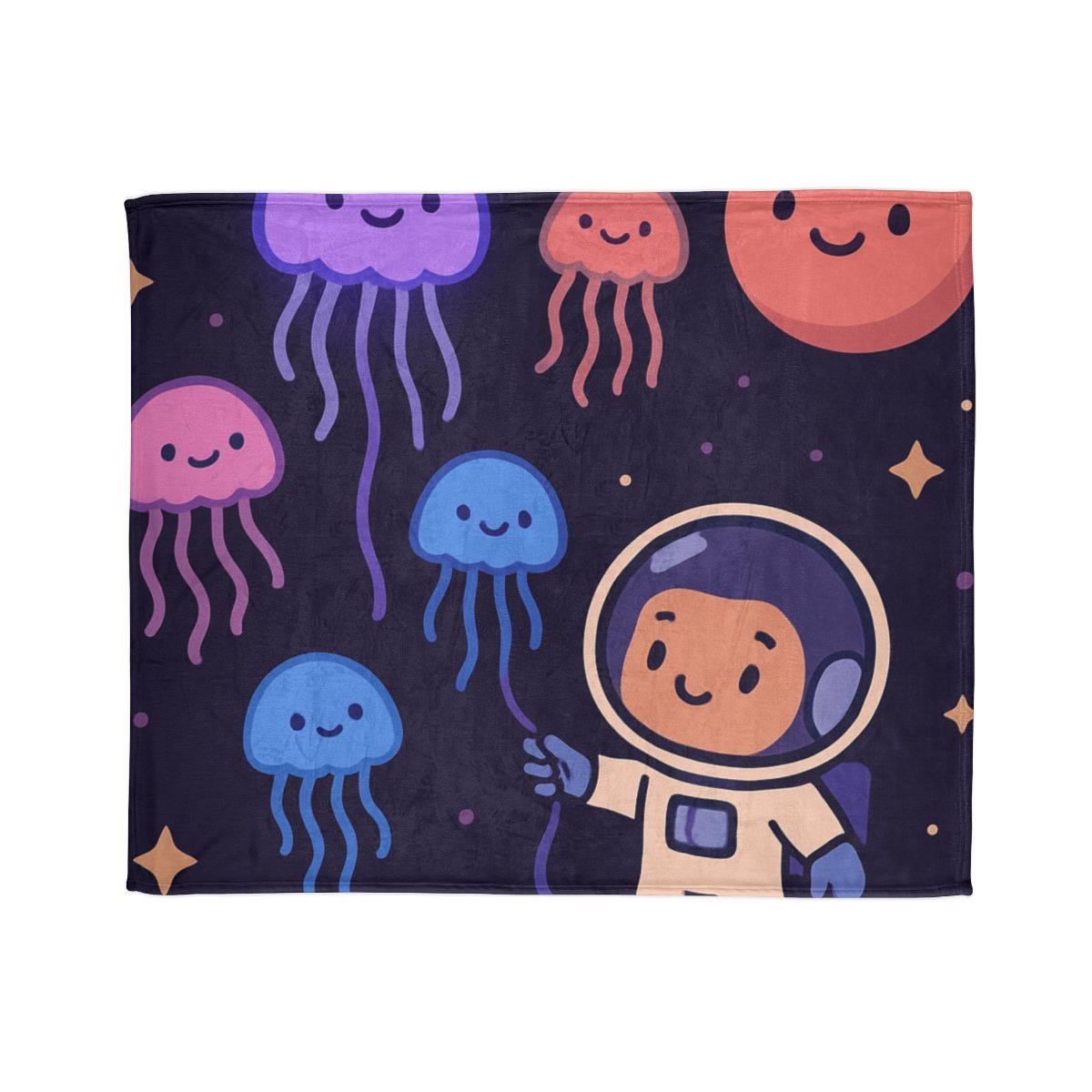 Galaxy Garden Of Floating Jellyfish custom blankets
