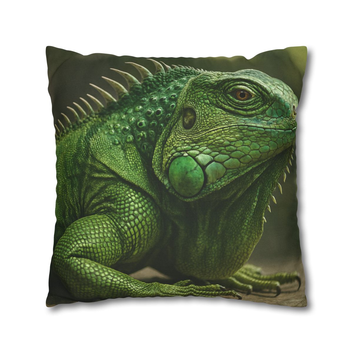 Stone Quiet Green Iguana comfortable bedding pillow covers