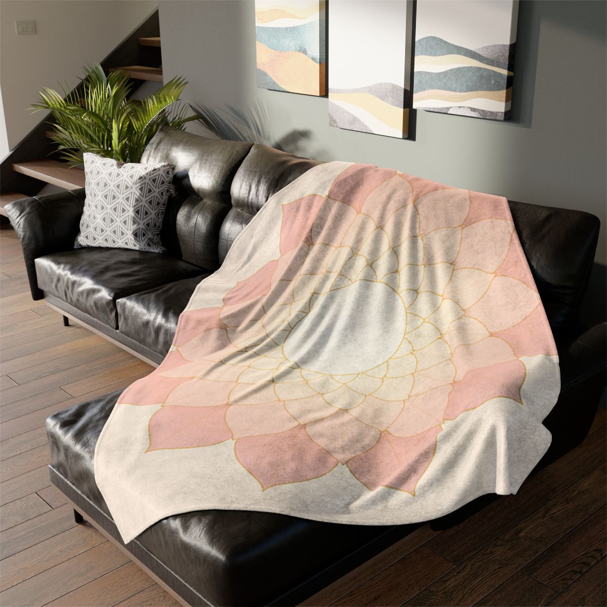 Petal Halo Lattice soft fleece blankets