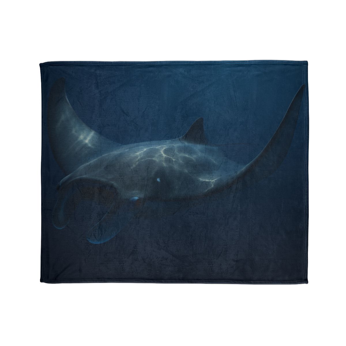 Moonlit Glide Manta Ray warm winter blankets
