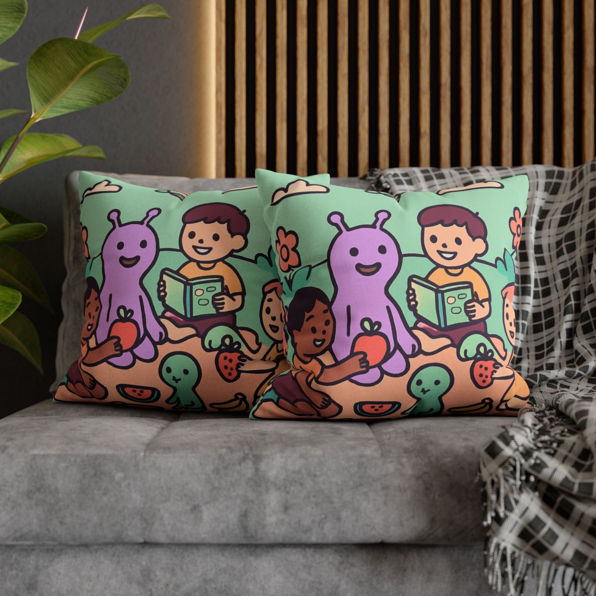 Galactic Garden Picnic stylish decorative pillowcases