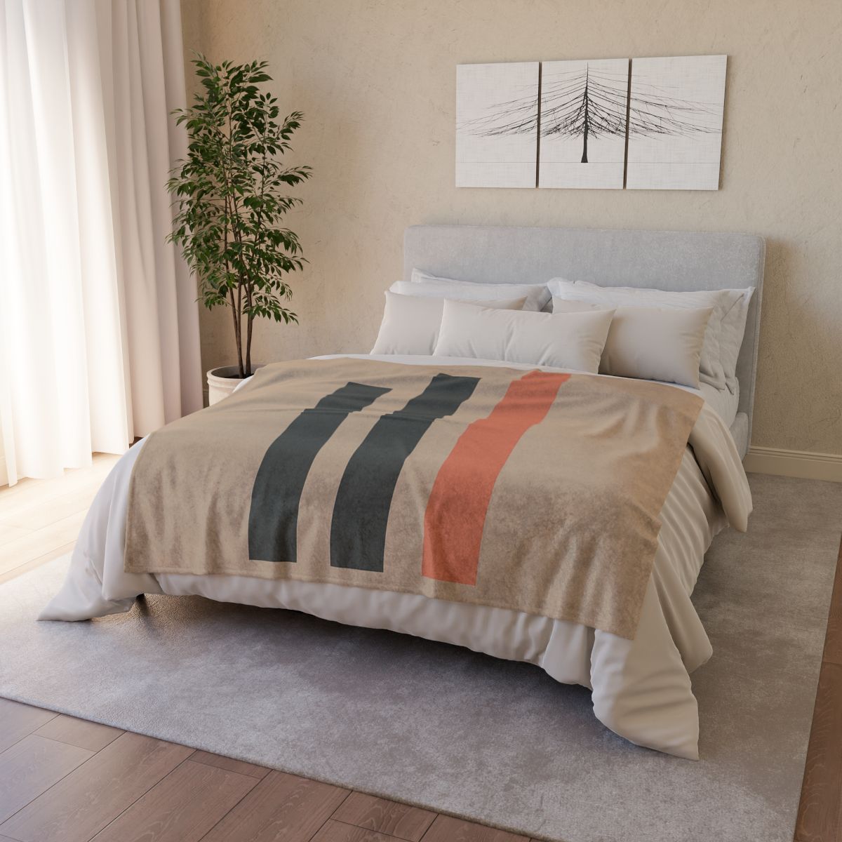 Balanced Triad Of Bars trendy patterned blankets
