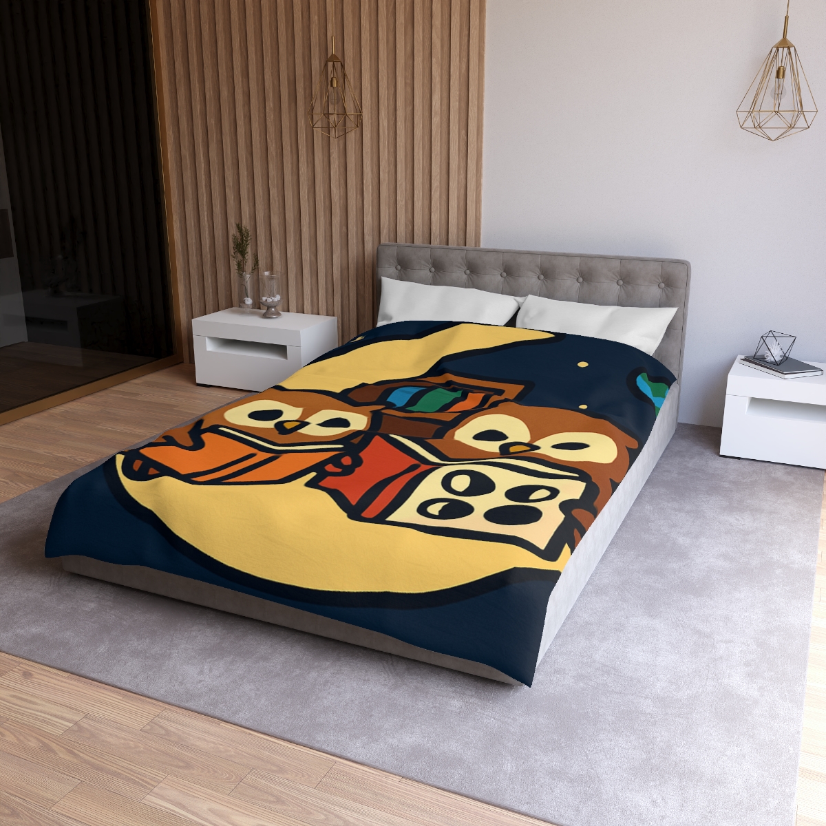 Lunar Library Owls custom duvets