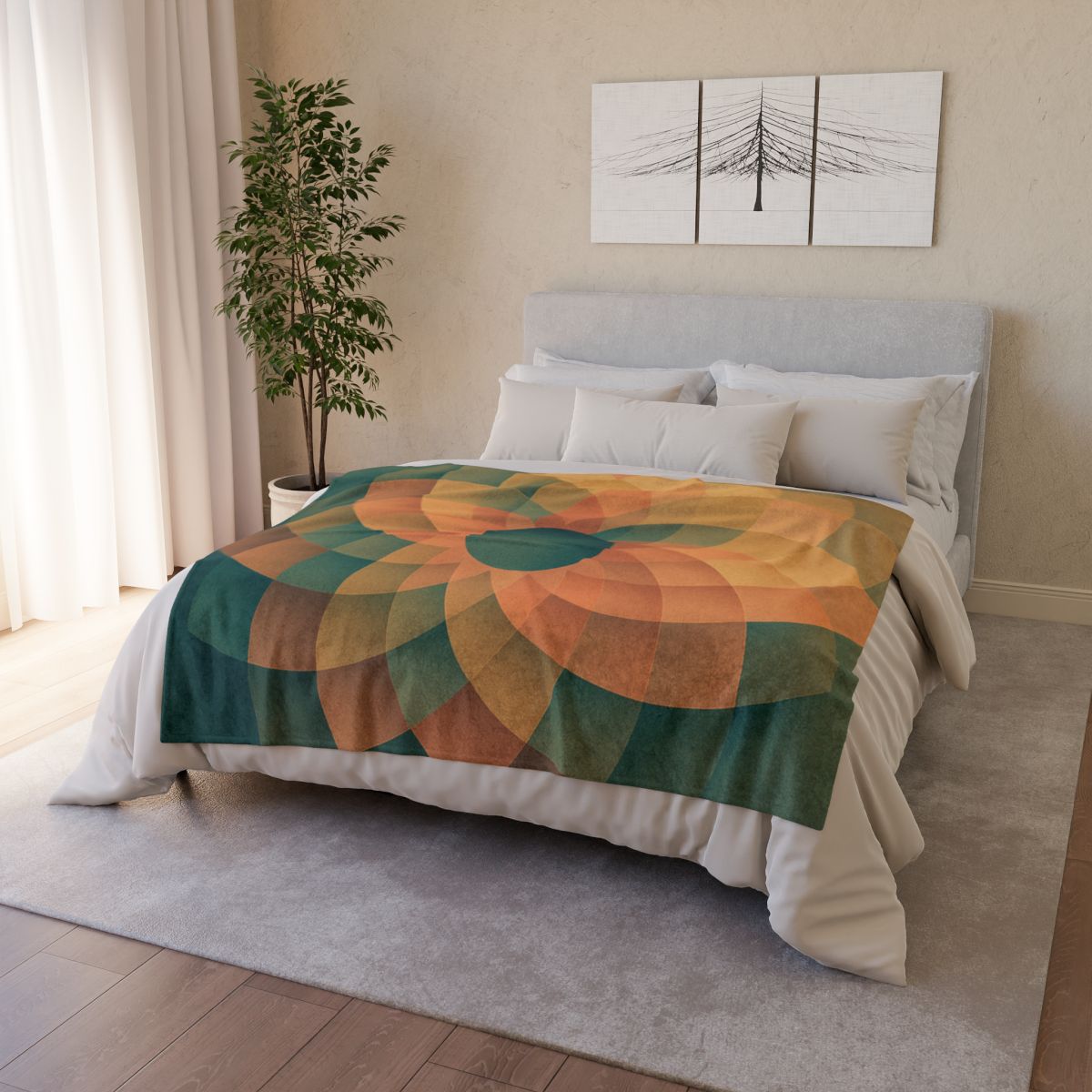 Petal Clockwork Overlay personalized cozy blankets