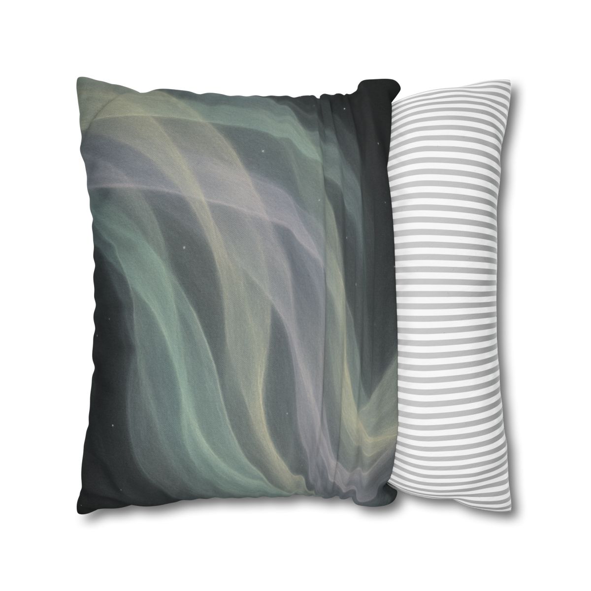 Auroral Cosmic Silk Currents designer print pillow cases