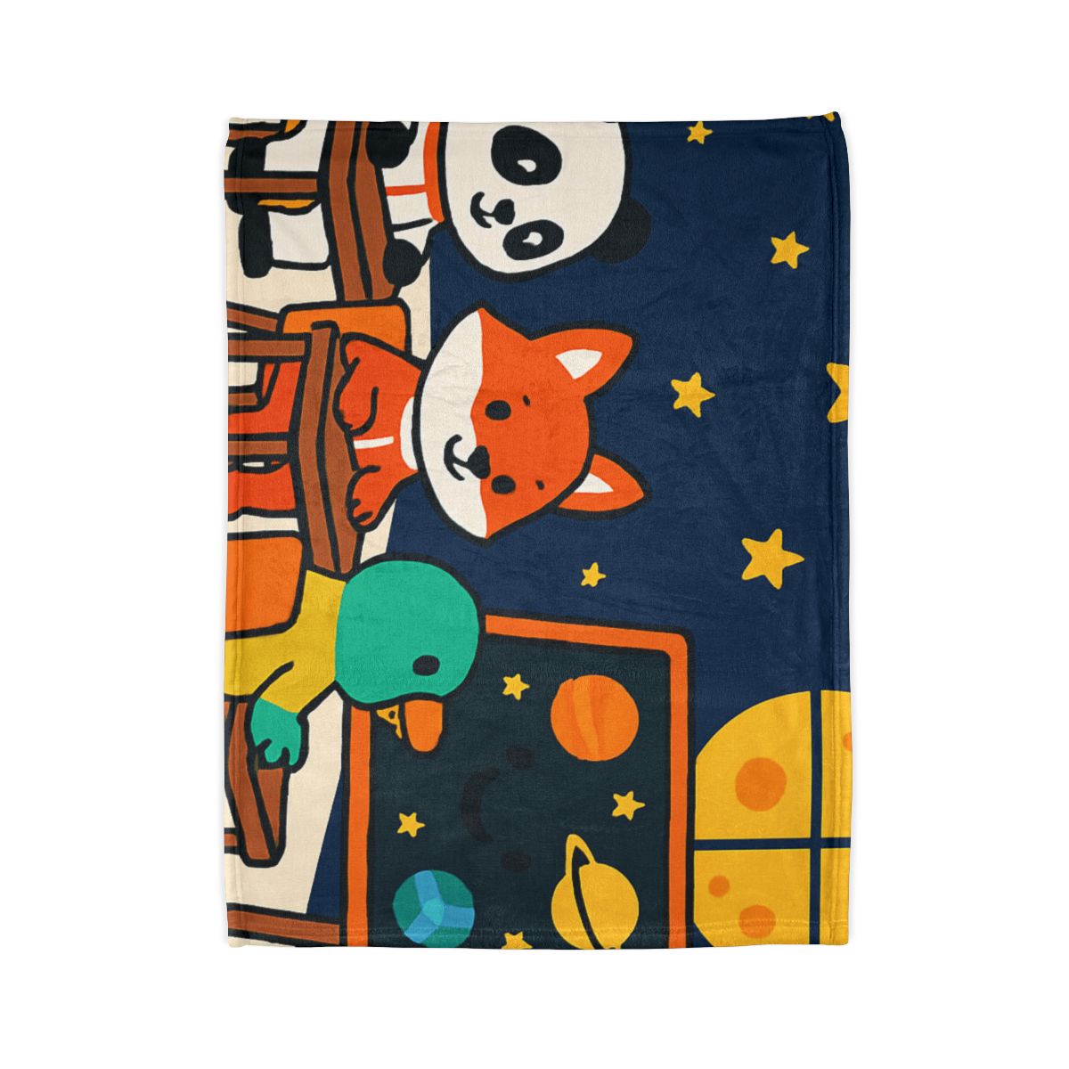 Space School For Curious Critters decorative home blankets