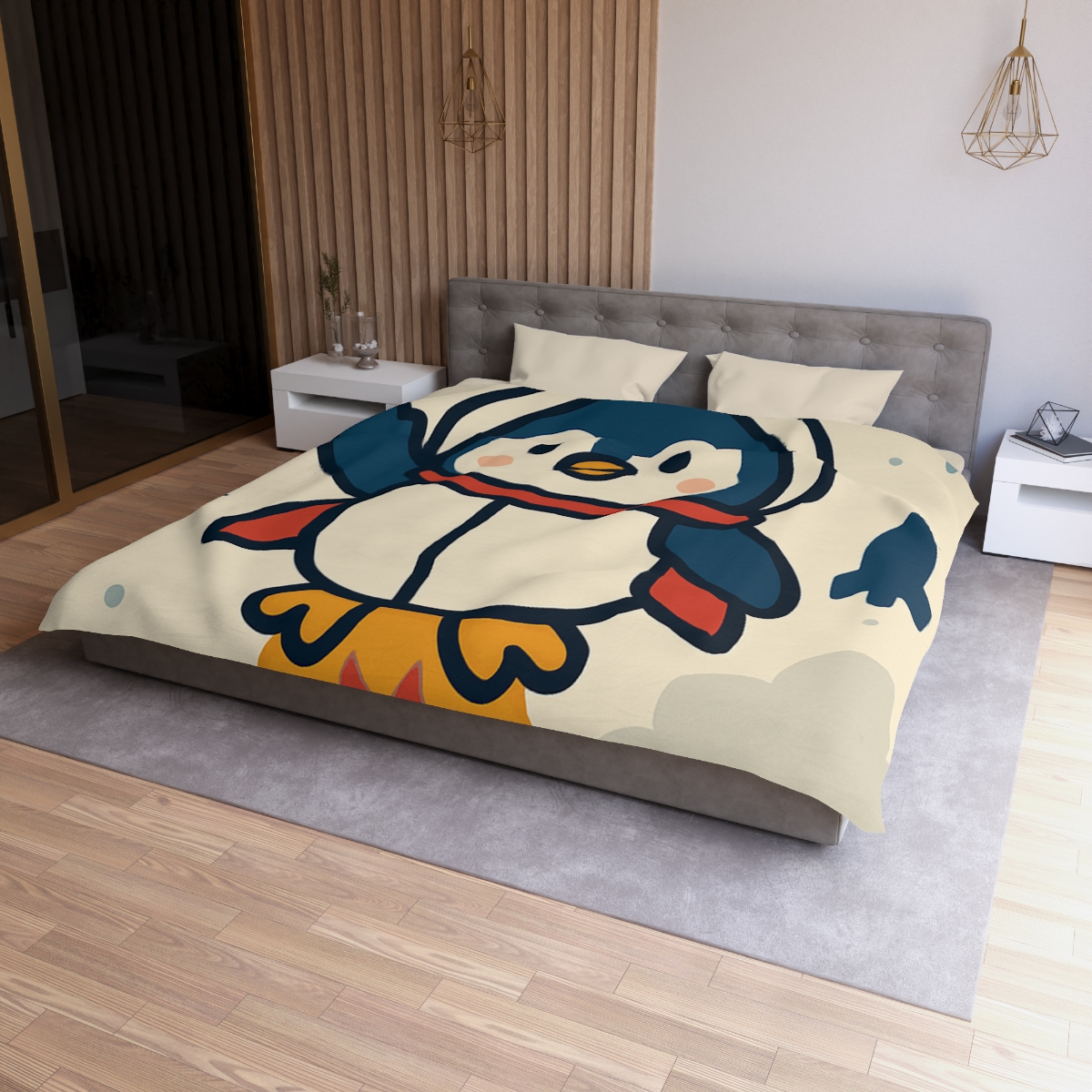 Rocket-Pilot Penguin warm winter duvets