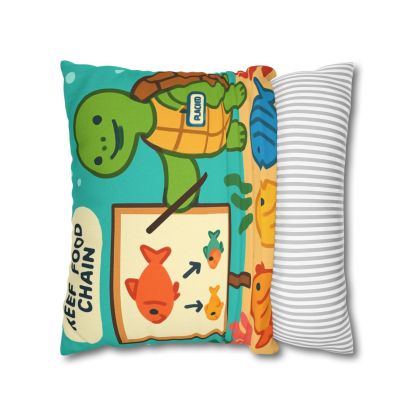 Coral Classroom Sea Turtle Guide trendy patterned pillow cases