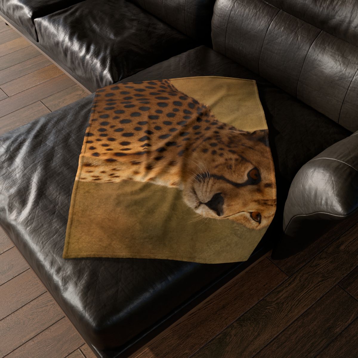 Amber Gaze Cheetah designer printed blankets