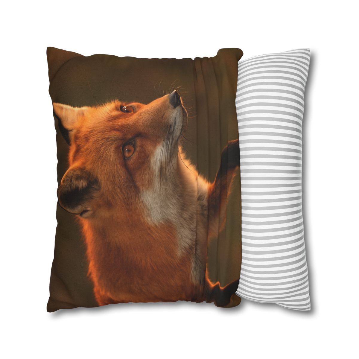 Crimson Whisper Red Fox personalized pillow covers