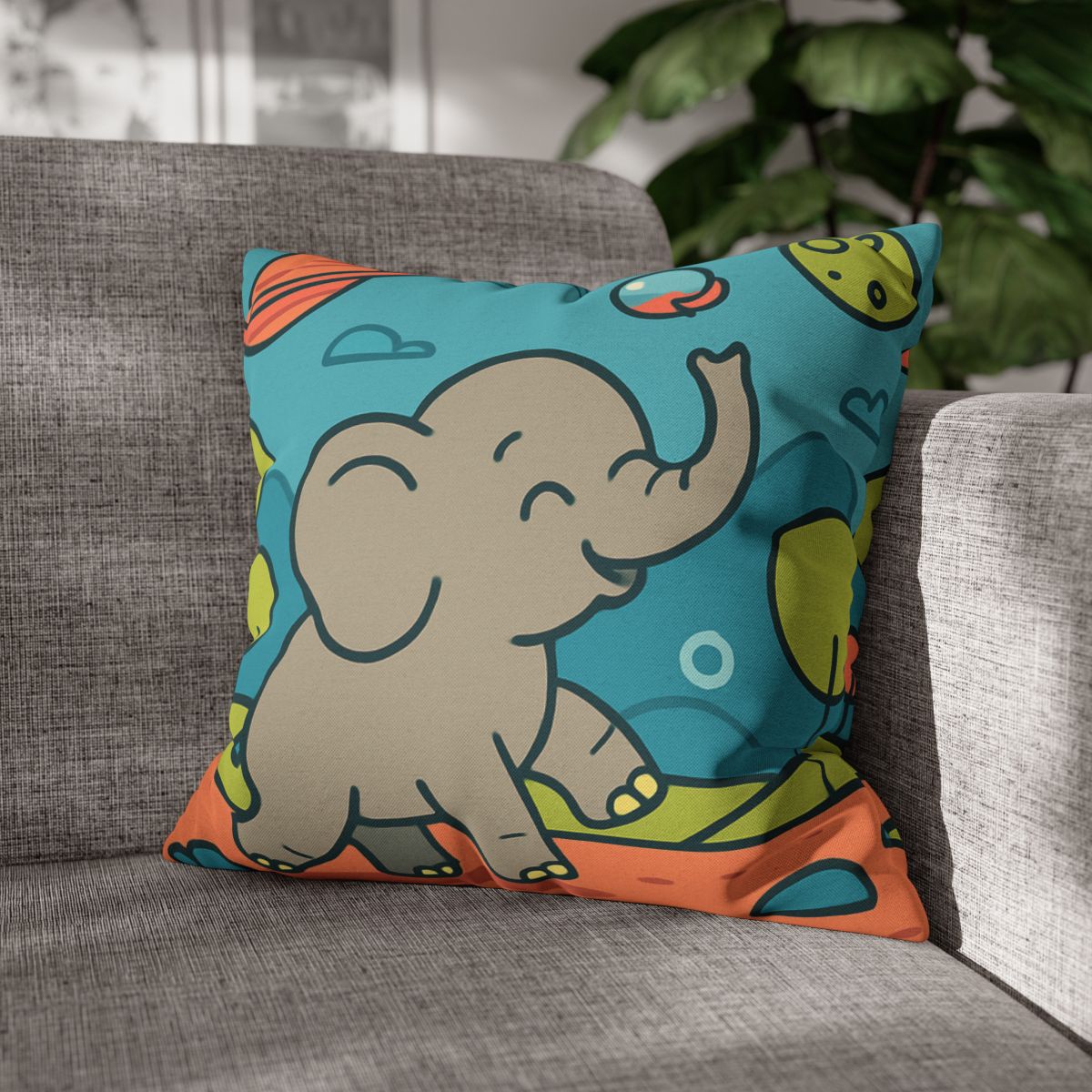 Astro Safari Elephant trendy patterned pillow cases