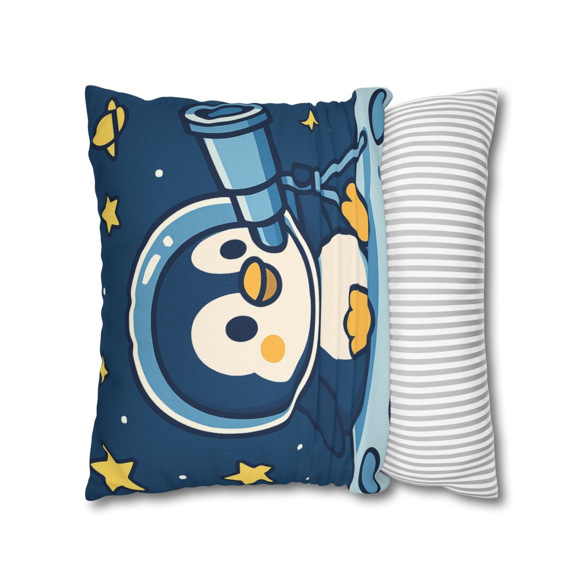 Stargazing Penguin On The Moon comfortable bedding pillow covers