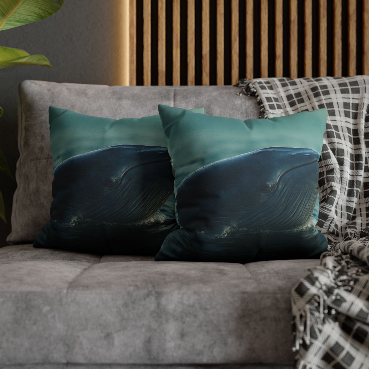 Ocean Song Blue Whale custom pillow cases