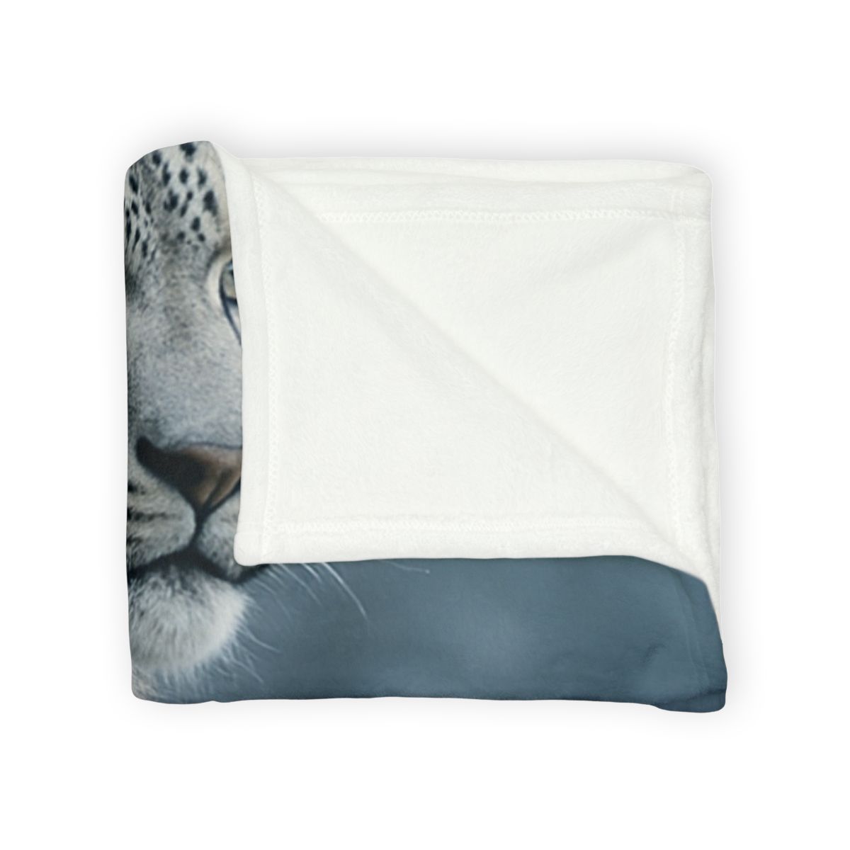 Crest Of Silence Snow Leopard designer printed blankets