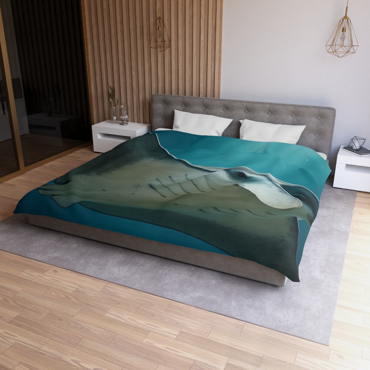 Silk Wing Drift Manta Ray personalized bedding duvets