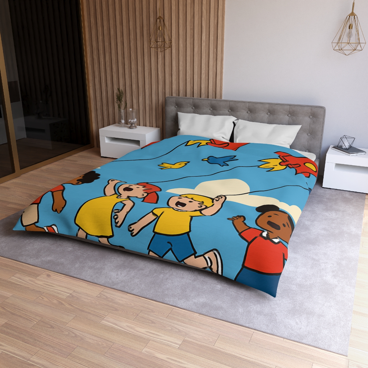 Rocket Kite Race soft comforter duvets