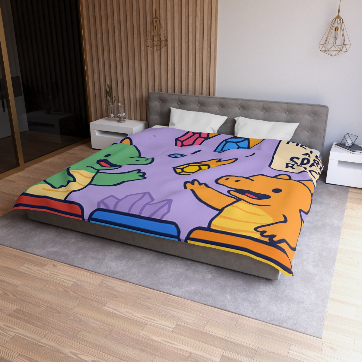 Crystal Cave Dragons Sorting Gem Meteors soft comforter duvets