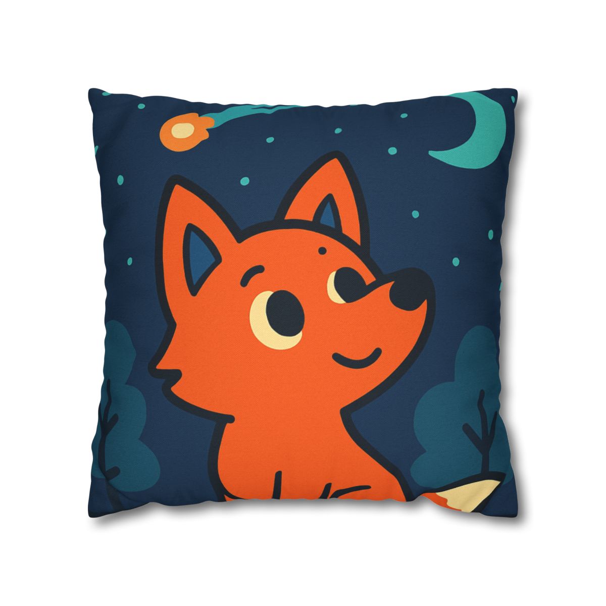 Starlight Forest Fox soft cotton pillow cases