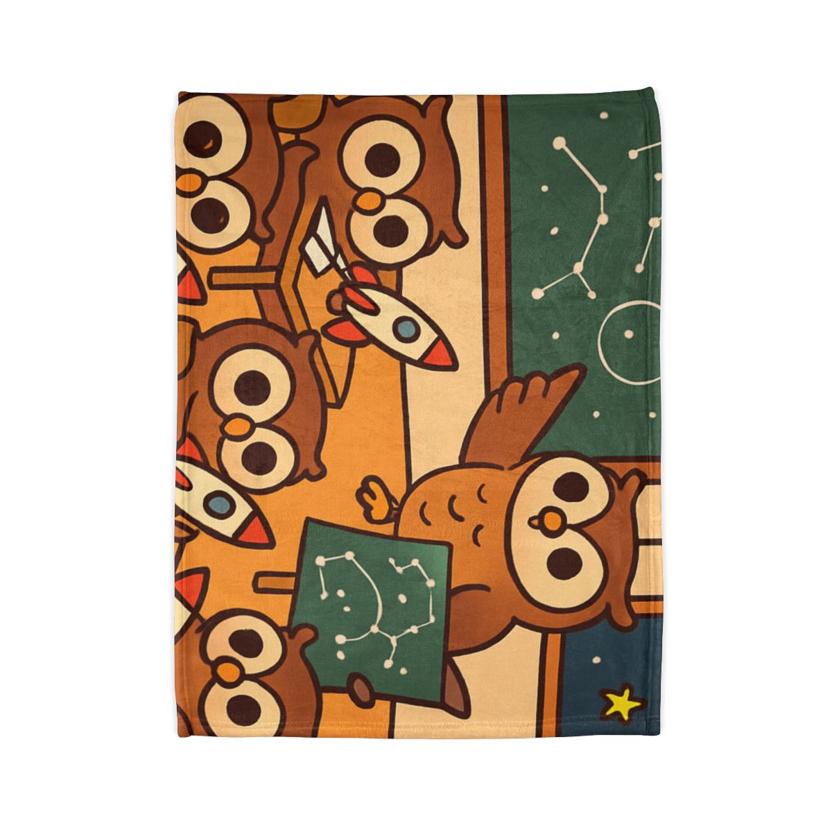 Rocket School Of Owls warm winter blankets