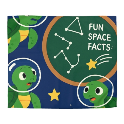 Space School Of Curious Sea Turtles soft comforter duvets