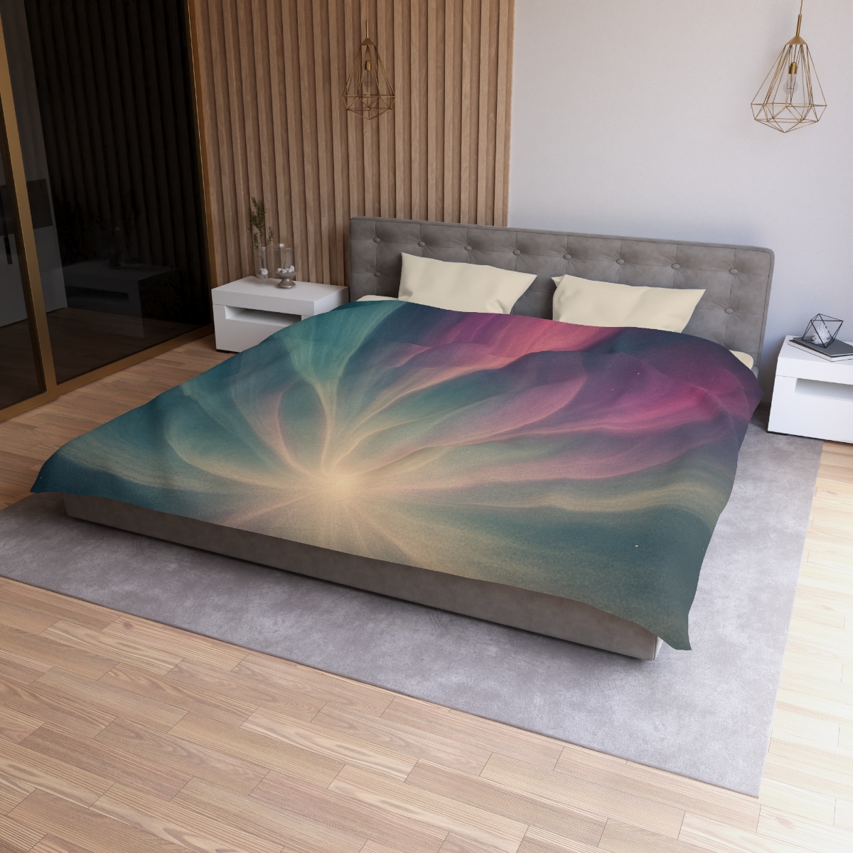 Aurora Nexus Bloom custom duvets