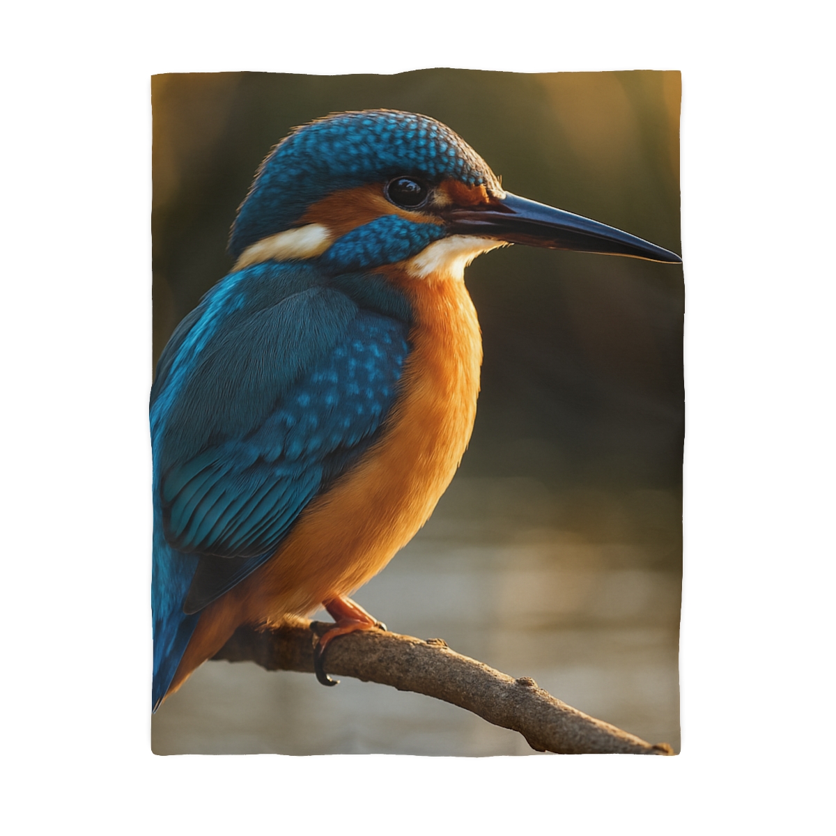 Azure Gaze Common Kingfisher designer printed duvets