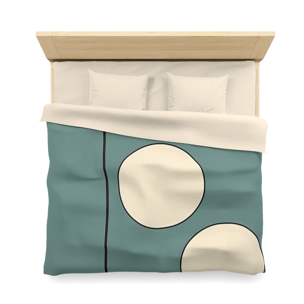 Staggered Trio Of Circles With Thin Divider personalized bedding duvets