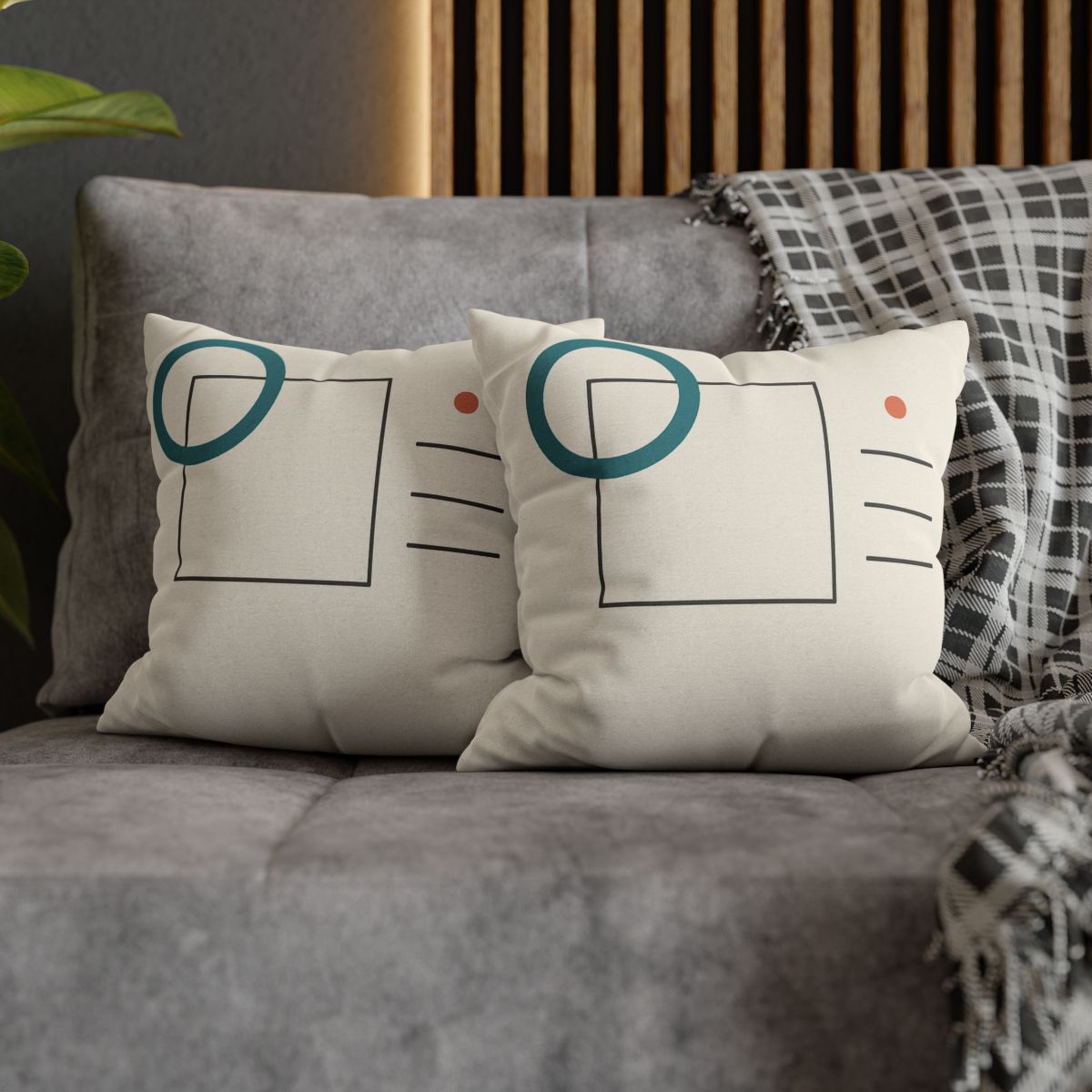 Open Frame With Drifted Ring soft cotton pillow cases