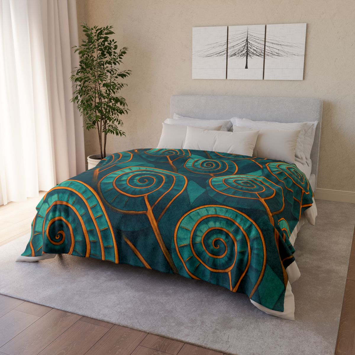 Spiral Seed Pod Matrix decorative home blankets