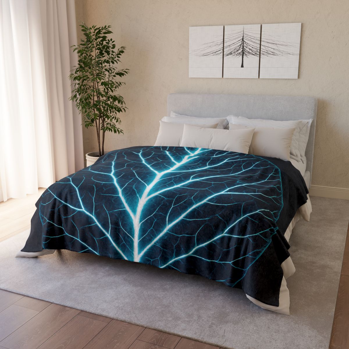 Leaf Vein Radiograph trendy patterned blankets