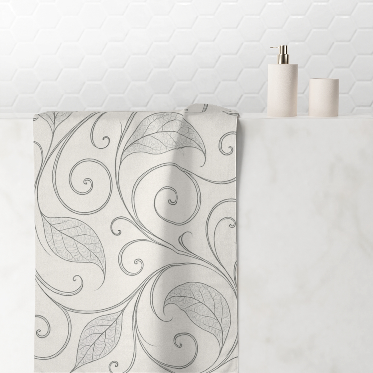 Vein Whisper Arabesque decorative home towels