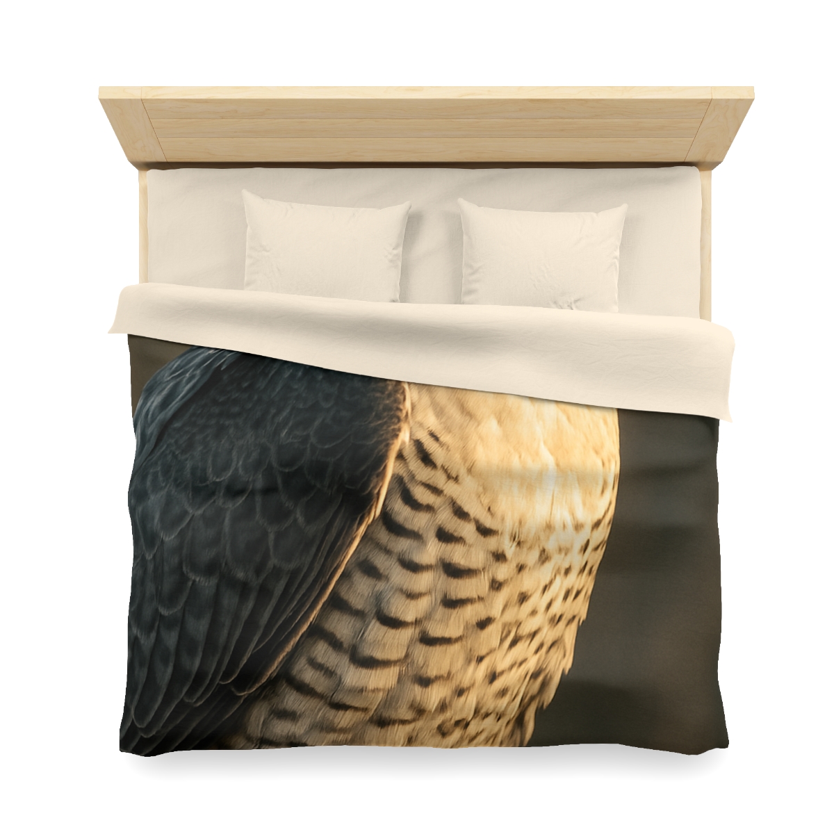 Starlit Poise Peregrine Falcon designer printed duvets