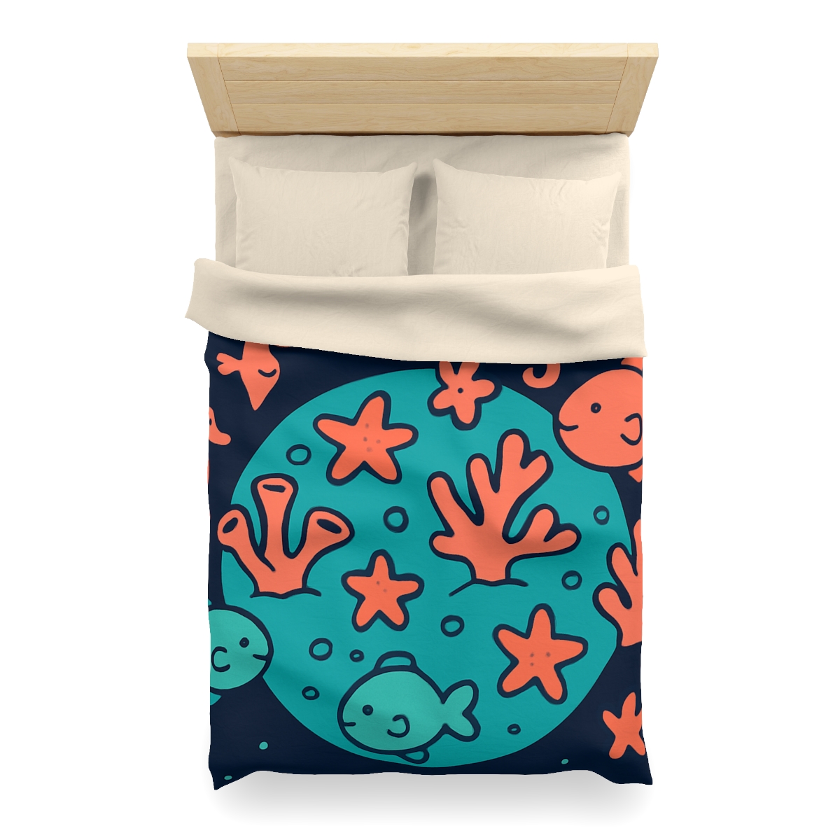 Cosmic Coral Reef Planet custom duvets