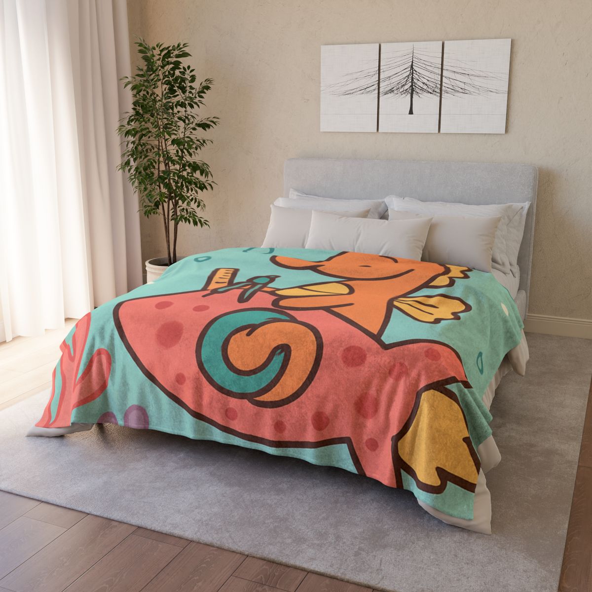 Coral Rocket Seahorse unique gift blanketscustom blankets