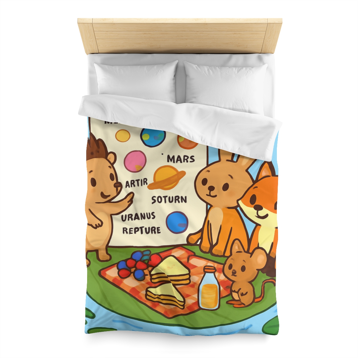 Solar System Picnic On A Floating Leaf stylish duvet covers