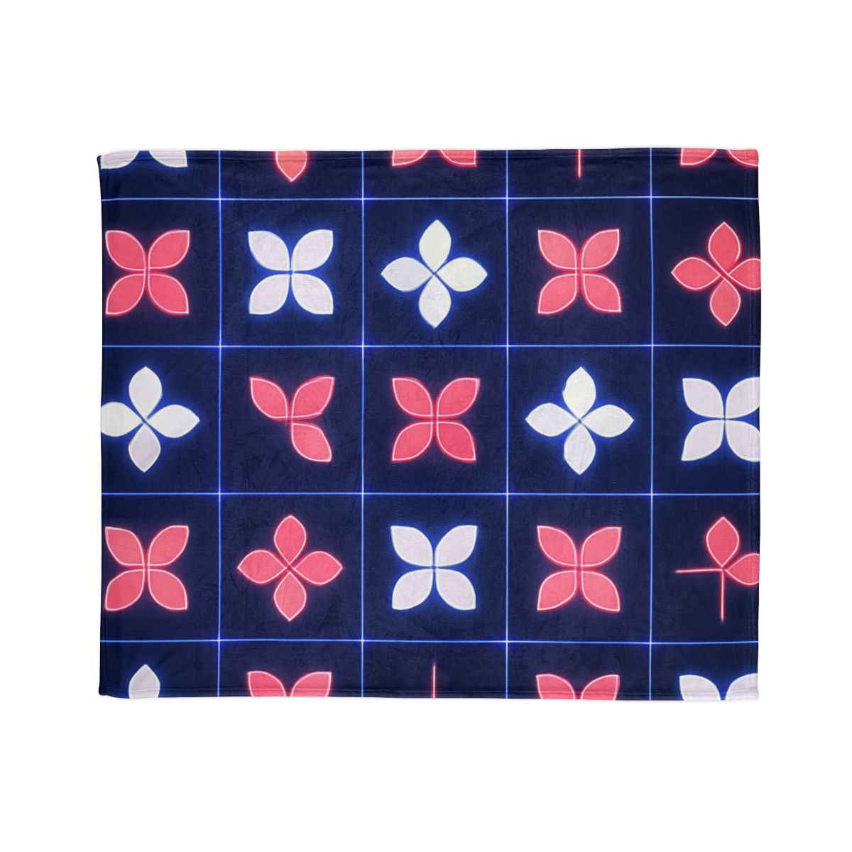 Quantum Blossom Grid warm winter blankets