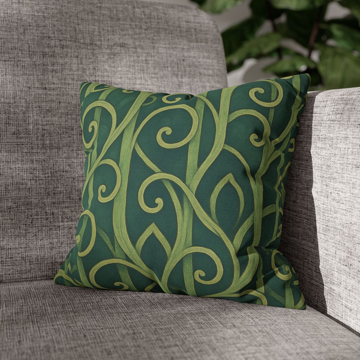 Tendriled Lattice Cascade designer print pillow cases