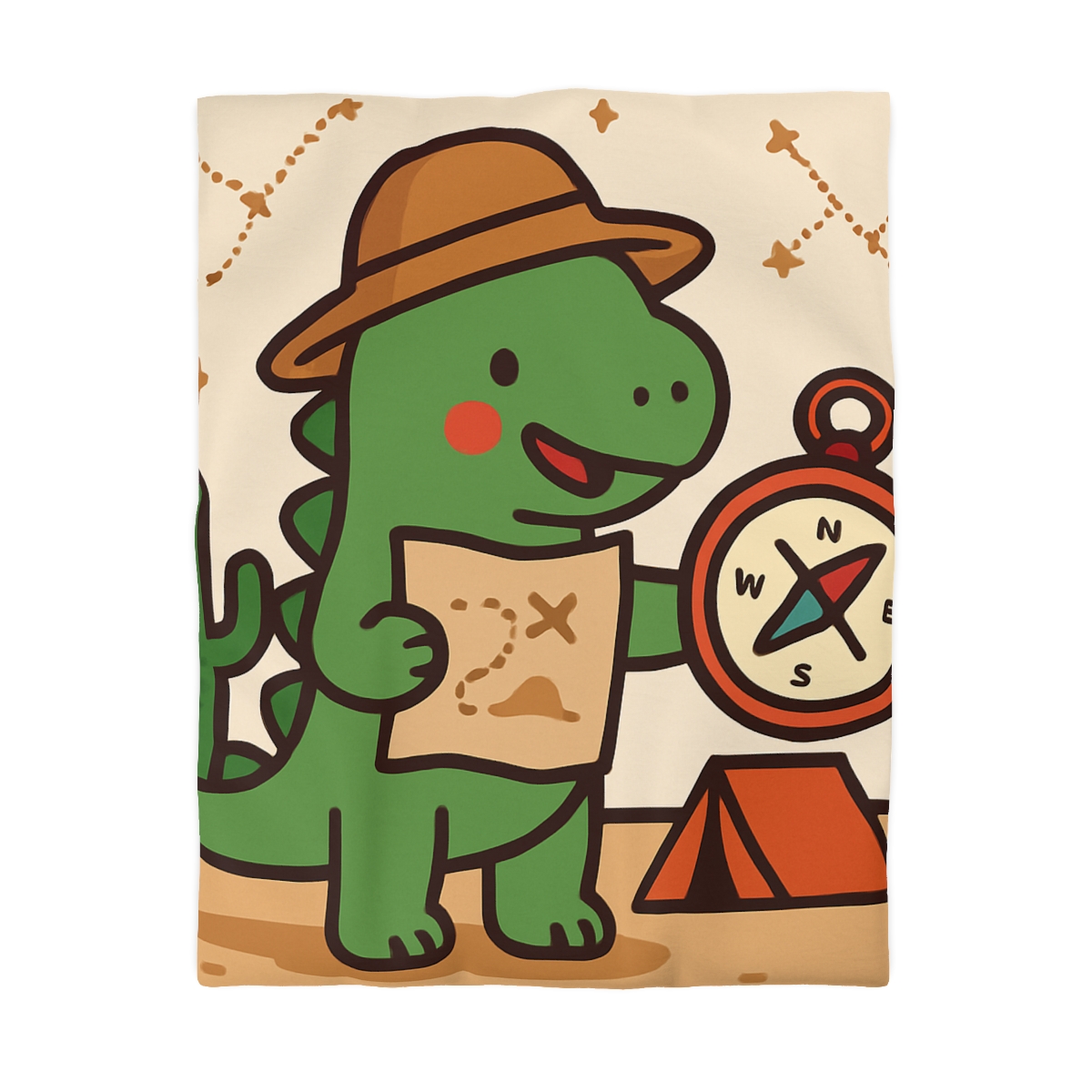 Desert Dino Map Quest With Compass And Constellations personalized bedding duvets