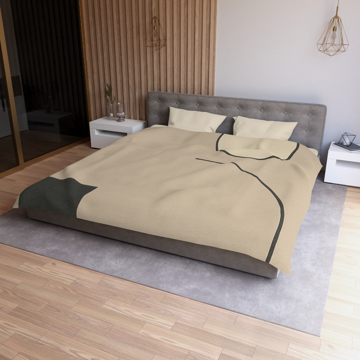 Triadic Arc And Square Balance soft comforter duvets