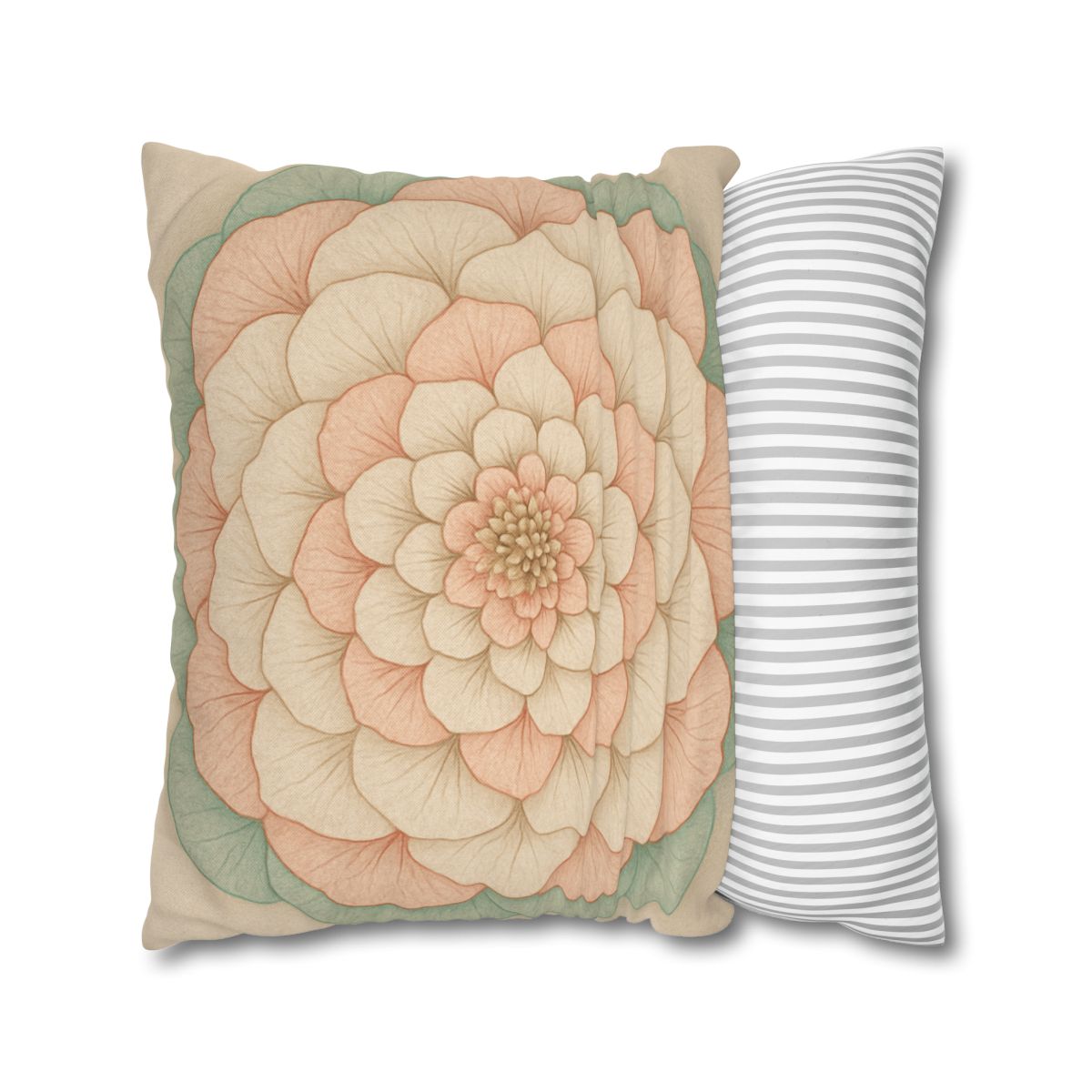 Petal Concentric Echoes soft cotton pillow cases