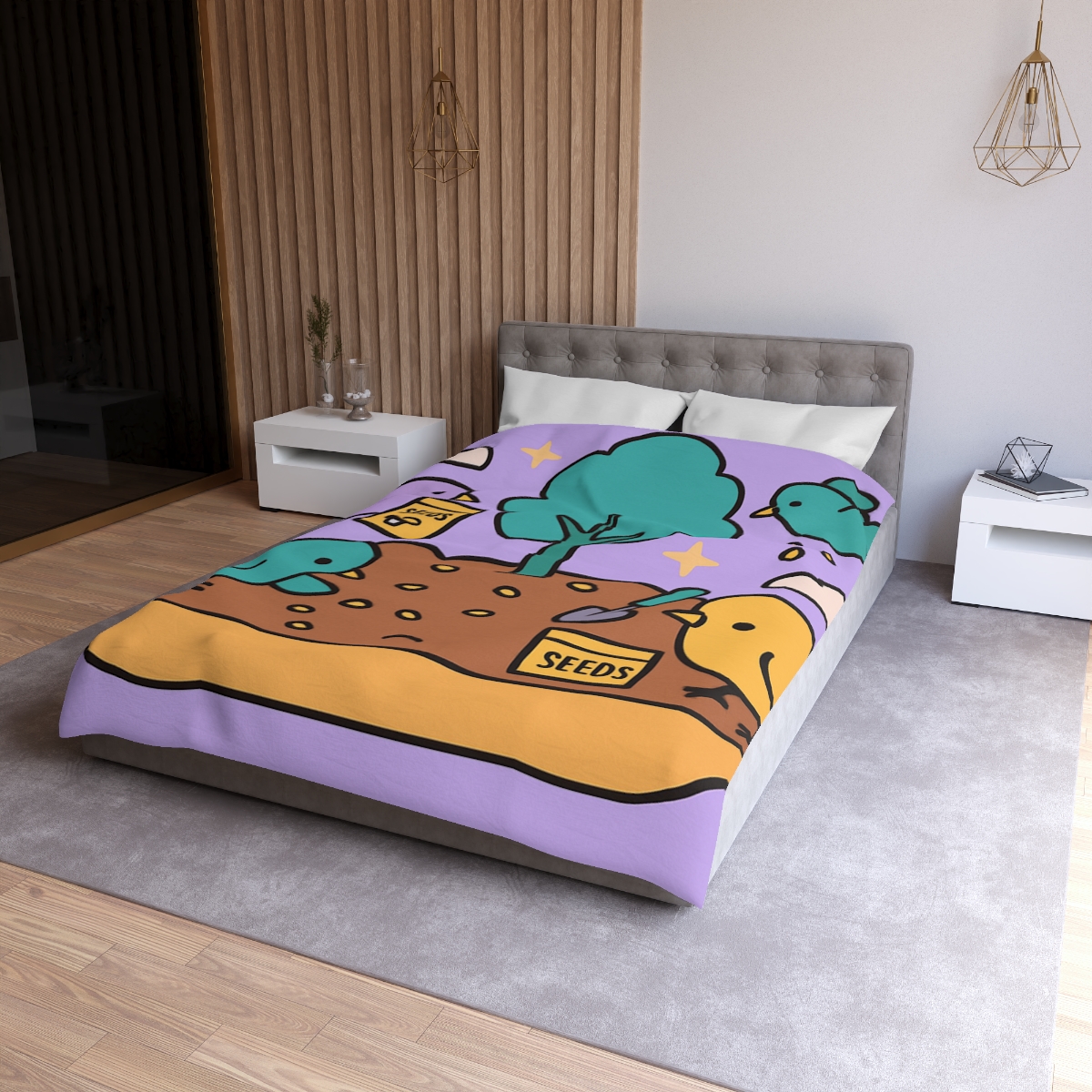 Galaxy Garden Aviary unique patterned duvets