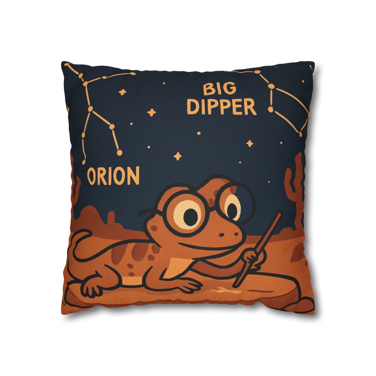 Stargazing Lizard Desert Camp soft cotton pillow cases