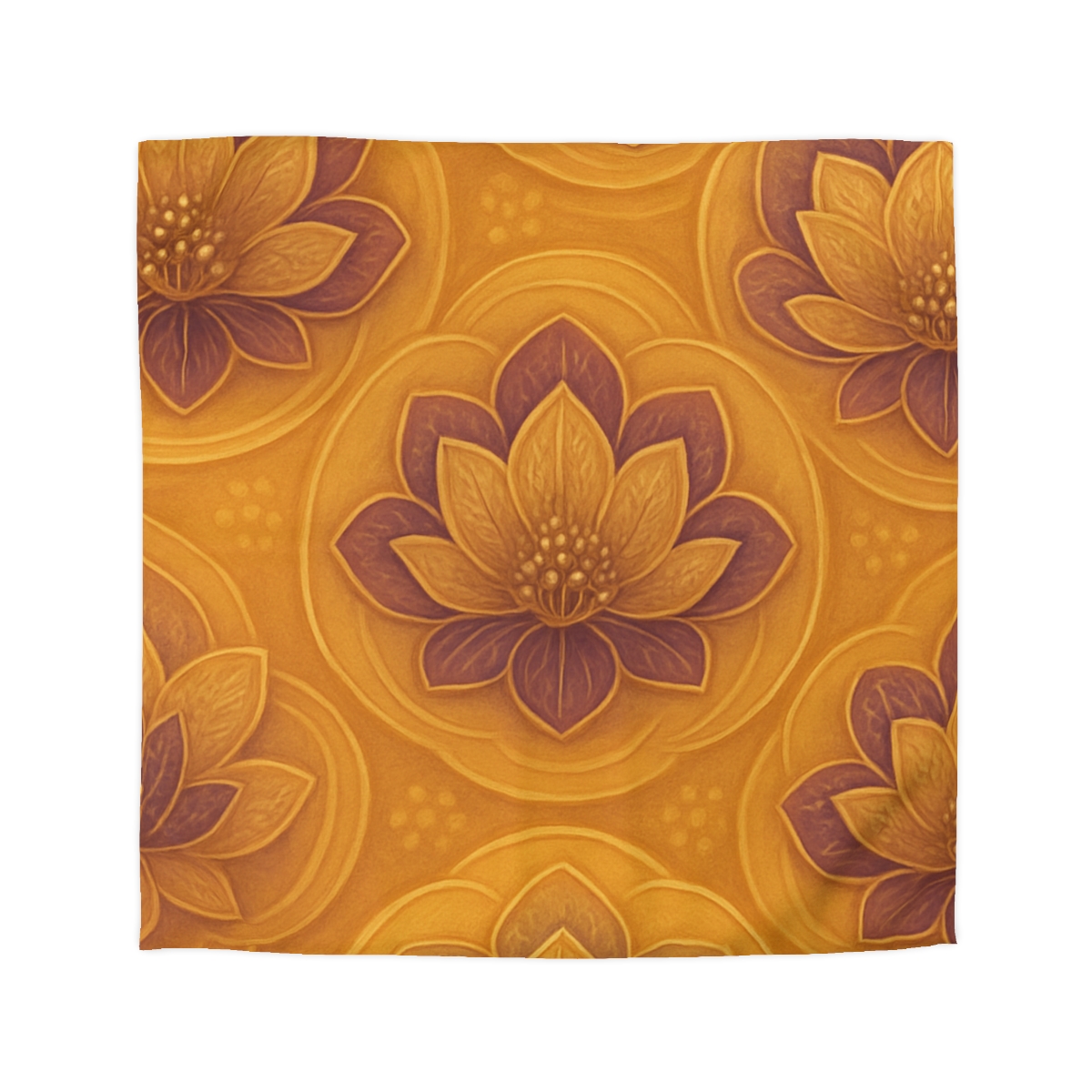 Auric Blossom Halo designer printed duvets