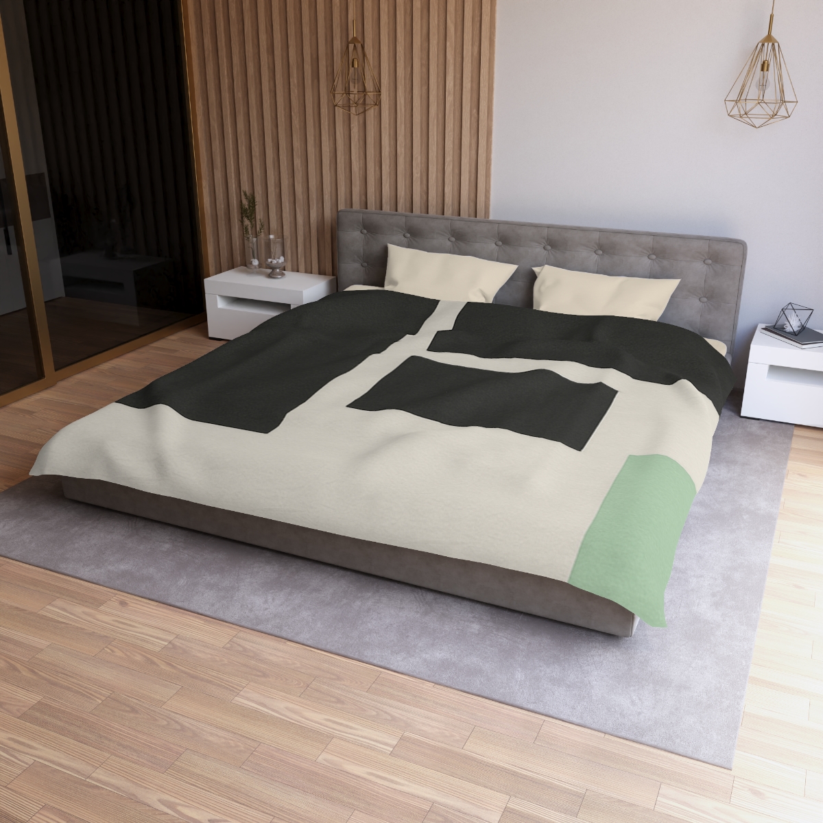 Offset Rectangle Quartet designer printed duvets