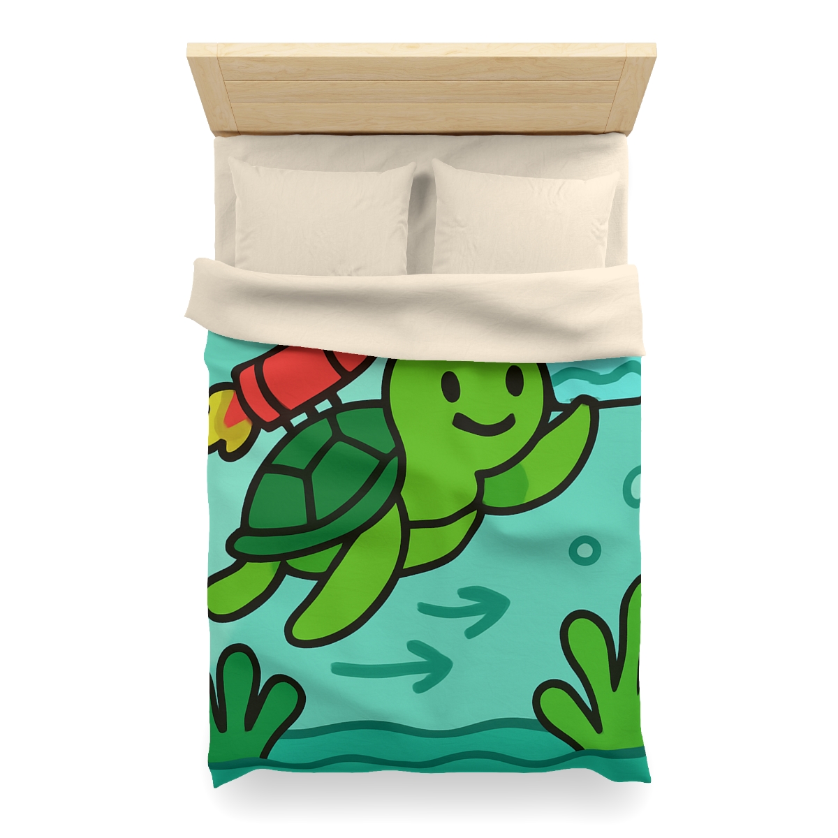 Underwater Rocket Turtle warm winter duvets