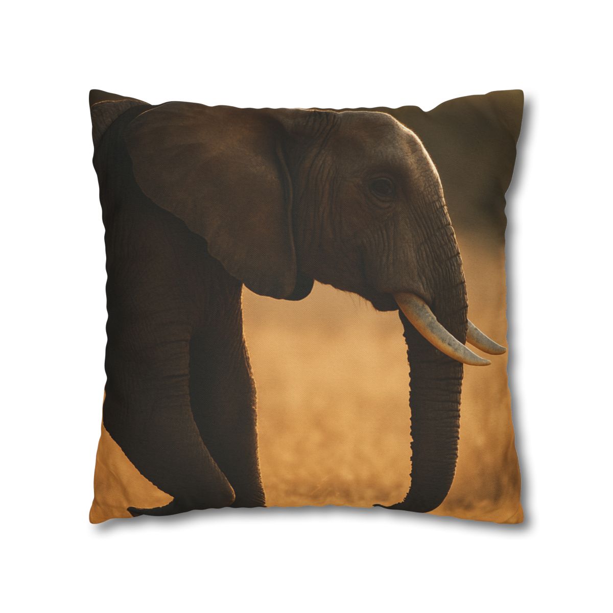 Gilded Horizon African Elephant soft cotton pillow cases